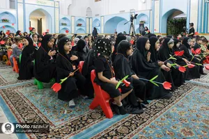 عزاداری کودکان در هیئت کبوترانه حرم مطهر رضوی