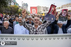تشییع پیکر شهید نیلفروشان در مشهد