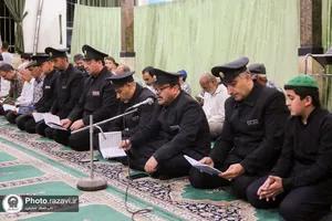 حضور خدام در مراسم عزاداری شهادت امام جواد علیه السلام در مساجد حاشیه شهر