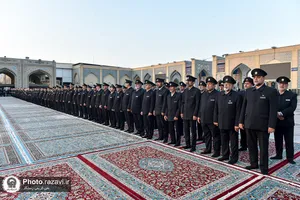 خطبه&zwnj;خوانی خدام بارگاه منور رضوی در چهلمین روز خاکسپاری رهبر شهید انقلاب