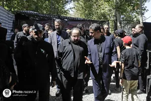 بازدید قائم مقام تولیت آستان قدس رضوی از موکب بنیاد بهره وری موقوفات