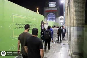 تشرف ملی&zwnj;پوشان کشتی ایران به حرم مطهر رضوی