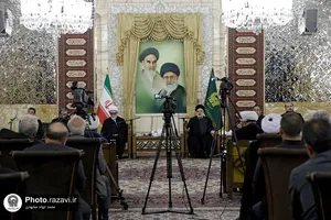 دیدار رئیس جمهور و جمعی از مسئولان کشوری و استانی با تولیت آستان قدس رضوی
