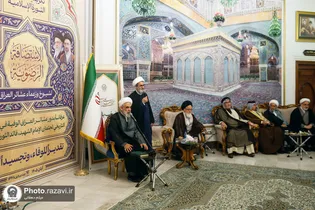 Razavi shrine servants welcome Iraqi tribal Sheikhs at Mashhad Airport - 1
