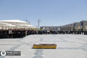 تشییع پیکر حجت&zwnj;الاسلام علی شجاع در حرم مطهر رضوی
