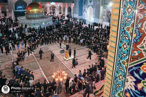 عزاداری سنتی شب نهم محرم در &laquo;حسینیه حرم&raquo;