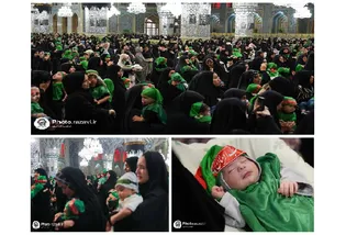 استقبال حرم مطهر از کوچک‌ترین عزاداران سیدالشهدا (ع)