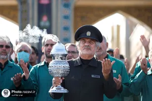 عزاداری خدام در روز شهادت امام رضا علیه السلام