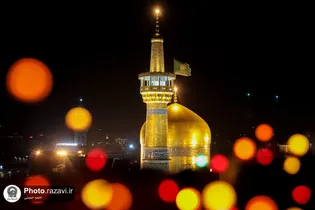 عکس با کیفیت : گنبد و گلدسته حرم مطهر رضوی