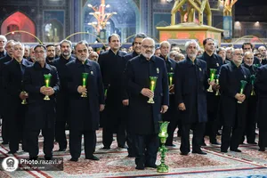 آئین خطبه&zwnj;خوانی شب عاشورا در حرم مطهر رضوی-1