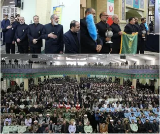 حضور پرشور خادمیان رضوی همدان در مراسم بزرگداشت شهیدان خدمت