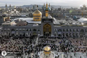 فرش&zwnj;آرایی حرم مطهر رضوی ویژه مراسم احیا