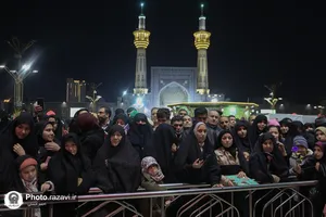 مراسم وداع معتکفین رجبیه در حرم مطهر رضوی