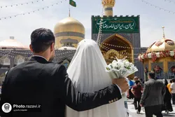عقد در آغوش نور؛ وقتی جوانی، در سایه‌سار حرم مطهر رضوی «بله» می‌گوید