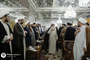 دیدار مهمانان همایش یکصدمین سالگرد بازتأسیس حوزه علمیه قم با تولیت آستان قدس رضوی