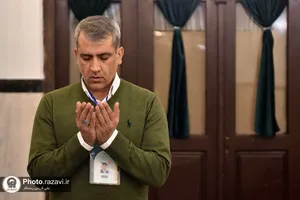آغاز آیین معنوی اعتکاف در حرم مطهر رضوی