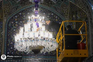 اصلاح نورپردازی روضه منور رضوی