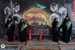 زائرین پیاده حضرت رضا علیه&zwnj;السلام در مسیر ملک&zwnj;آباد