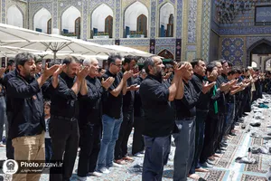 عزاداری تاسوعای حسینی در حرم مطهر رضوی-1
