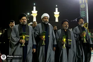 آیین خطبه خوانی شب شهادت امام رضا علیه السلام در حرم مطهر رضوی - 2