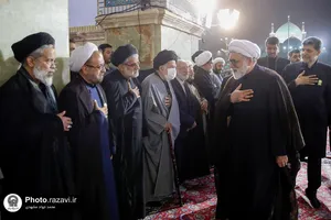 آیین خطبه خوانی شب شهادت امام رضا علیه السلام در حرم مطهر رضوی - 3