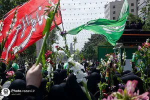 گلباران حرم مطهر رضوی در روز میلاد حضرت معصومه سلام الله علیها