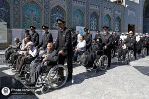 تشرف کاروان معین&zwnj;الضعفا به حرم مطهر رضوی