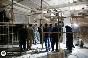 بازدید کارکنان صدا و سیما از فعالیت&zwnj;های عمرانی حرم مطهر رضوی