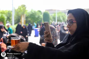 حضور خادمیاران هرمزگانی در چایخانه حضرت