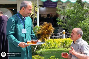 حضور گروه جهادی شهید مصطفی انجم افروز شهر خورموج در چایخانه حضرت