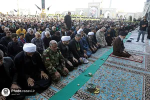 حضور تولیت استان قدس رضوی در تشییع پیکر شهیدان دوست محمدی و جاوید مهر