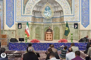 مراسم استقبال از ماه مبارک رمضان در حرم مطهر رضوی