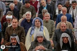 حضور شیوخ عشایر عراق در نماز جمعه حرم مطهر رضوی