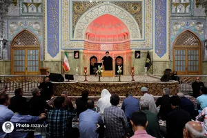 مراسم عزاداری روز شهادت امام جواد علیه السلام در رواق امام خمینی حرم مطهر رضوی