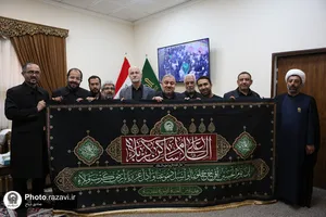 دیدار مسئولین موکب امام رضا علیه&zwnj;السلام در سامرا با تولیت حرم امامین عسکریین
