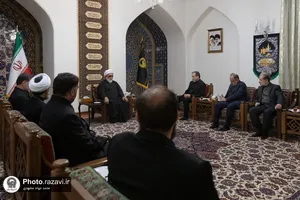 دیدار وزرای امور خارجه و راه و شهرسازی با تولیت آستان قدس رضوی