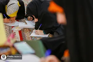 خوشنویسی آیات قران کریم در حمایت از مردم غزه