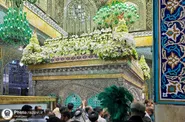 روضه منوره رضوی در عید الله اکبر معطر به گل‌های تازه می‌شود