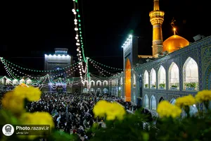 حال و هوای حرم مطهر رضوی در شب میلاد حضرت زینب سلام&zwnj;الله علیها