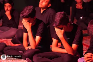 عزاداری دهه اول محرم در دبیرستان علوم و معارف امام رضا علیه&lrm;&zwnj;السلام