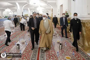 بازدید تولیت آستان قدس رضوی از سفره&zwnj;های اکرام حرم مطهر