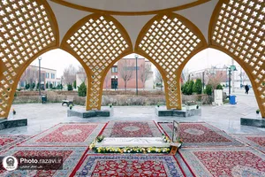 آیین رونمایی یادمان شهید گمنام زائرشهر رضوی