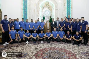 تشرف تیم ملی فوتسال به حرم مطهر رضوی