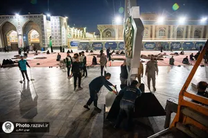 نصب نماد قبرستان بقیع در حرم مطهر رضوی
