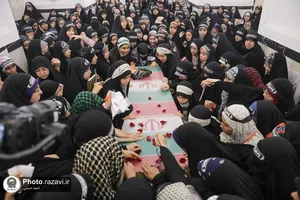 مراسم وداع با شهید گمنام دفاع مقدس در اعتکاف نوجوانان