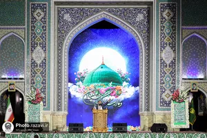 حال و هوای حرم مطهر رضوی در روز ولادت پیامبر اکرم (ص) و امام جعفر صادق علیه&zwnj;السلام