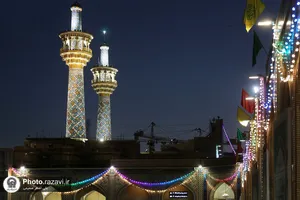 حال و هوای حرم مطهر رضوی در شب ولادت امام حسین(علیه&zwnj;السلام)