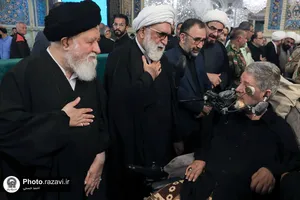 مراسم بزرگداشت آیت الله رئیسی در حرم مطهر رضوی