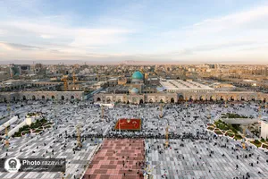 فرش&zwnj;آرایی حرم مطهر رضوی ویژه مراسم احیا