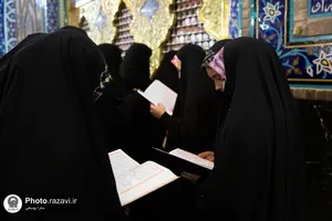 اعتکاف دختران نوجوان در حرم مطهر رضوی